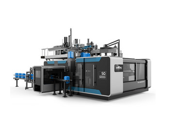 Moldes rotatorios SQ de la máquina seis del moldeo por insuflación de aire comprimido 1~30L de alta velocidad para el plástico del HDPE
